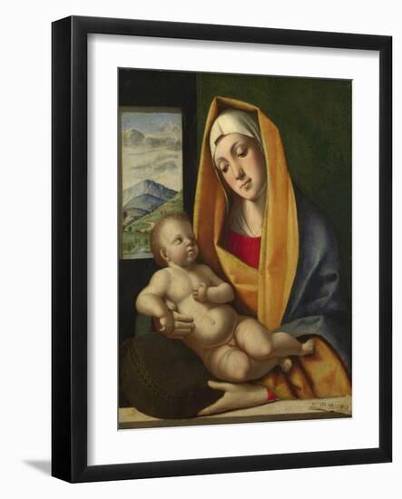 The Virgin and Child, Ca 1483-Alvise Vivarini-Framed Giclee Print