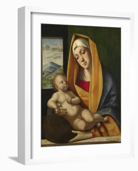 The Virgin and Child, Ca 1483-Alvise Vivarini-Framed Giclee Print