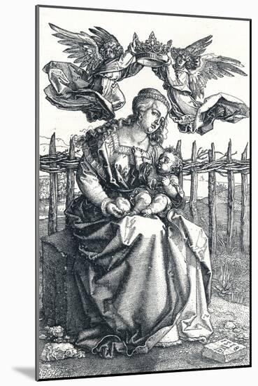 'The Virgin and Child crowned by two Angels', 1518, (1906)-Albrecht Durer-Mounted Giclee Print