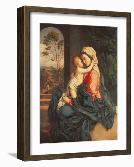 The Virgin and Child Embracing-Giovanni Battista Salvi da Sassoferrato-Framed Giclee Print