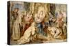 The Virgin and Child Enthroned Adored by Eight Saints-Peter Paul Rubens-Stretched Canvas