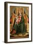 The Virgin and Child Enthroned and Two Angels, C. 1450-Antonio Vivarini-Framed Premium Giclee Print