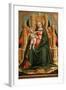 The Virgin and Child Enthroned and Two Angels, C. 1450-Antonio Vivarini-Framed Giclee Print