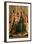 The Virgin and Child Enthroned and Two Angels, C. 1450-Antonio Vivarini-Framed Giclee Print