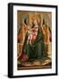 The Virgin and Child Enthroned and Two Angels, C. 1450-Antonio Vivarini-Framed Giclee Print