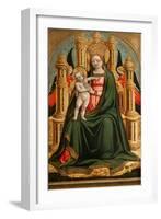 The Virgin and Child Enthroned and Two Angels, C. 1450-Antonio Vivarini-Framed Giclee Print