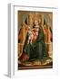 The Virgin and Child Enthroned and Two Angels, C. 1450-Antonio Vivarini-Framed Giclee Print