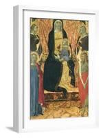 The Virgin and Child Enthroned Between Four Angels and Saints-Bartolomeo Bulgarini-Framed Giclee Print