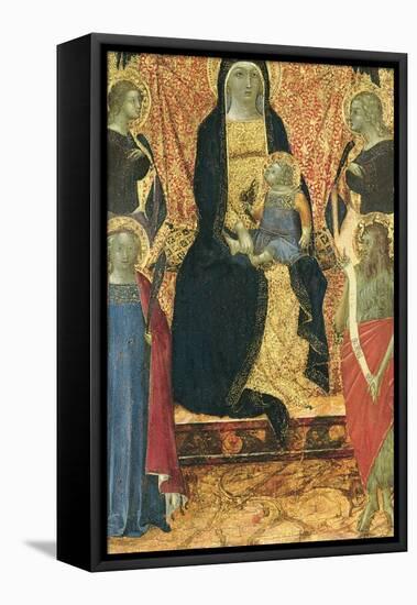 The Virgin and Child Enthroned Between Four Angels and Saints-Bartolomeo Bulgarini-Framed Stretched Canvas