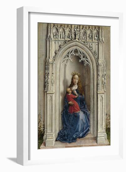 The Virgin and Child Enthroned, Ca. 1433-Rogier van der Weyden-Framed Giclee Print