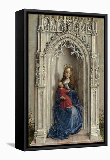 The Virgin and Child Enthroned, Ca. 1433-Rogier van der Weyden-Framed Stretched Canvas