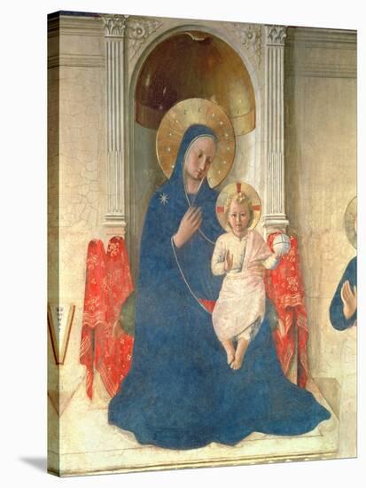 The Virgin and Child Enthroned, Detail of the Madonna Delle Ombre, 1450-Fra Angelico-Stretched Canvas