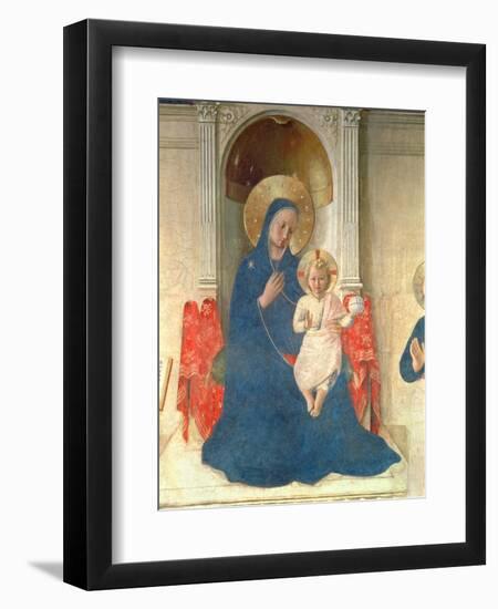 The Virgin and Child Enthroned, Detail of the Madonna Delle Ombre, 1450-Fra Angelico-Framed Giclee Print