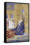 The Virgin and Child Enthroned (Hours of Étienne Chevalie)-Jean Fouquet-Framed Stretched Canvas