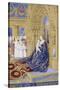 The Virgin and Child Enthroned (Hours of Étienne Chevalie)-Jean Fouquet-Stretched Canvas