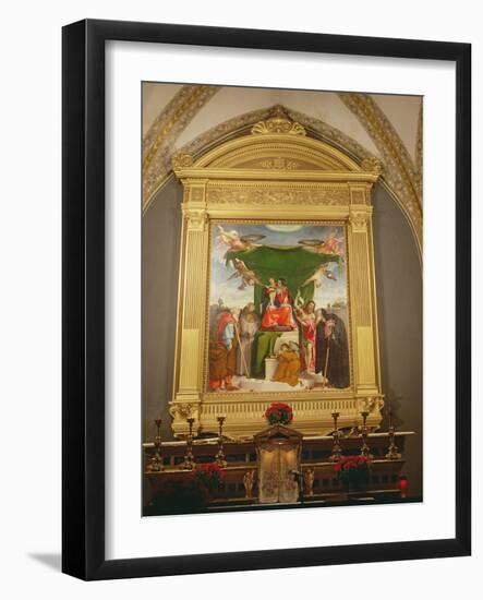 The Virgin and Child Enthroned with Saints, 1521-Lorenzo Lotto-Framed Photographic Print