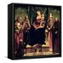 The Virgin and Child Enthroned with Saints-Andrea Sabatini-Framed Stretched Canvas