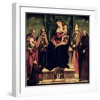 The Virgin and Child Enthroned with Saints-Andrea Sabatini-Framed Giclee Print