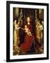 The Virgin and Child Enthroned with Two Angels-Hans Memling-Framed Giclee Print