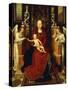 The Virgin and Child Enthroned with Two Angels-Hans Memling-Stretched Canvas