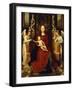 The Virgin and Child Enthroned with Two Angels-Hans Memling-Framed Giclee Print