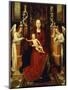 The Virgin and Child Enthroned with Two Angels-Hans Memling-Mounted Giclee Print
