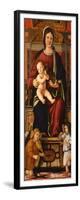 The Virgin and Child Enthroned with Two Musician Angels, 1508-1510-Cristoforo Caselli-Framed Giclee Print
