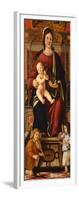The Virgin and Child Enthroned with Two Musician Angels, 1508-1510-Cristoforo Caselli-Framed Giclee Print
