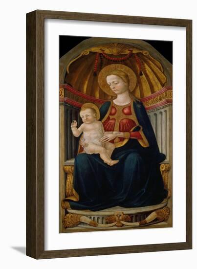 The Virgin and Child Enthroned-Neri Di Bicci-Framed Giclee Print