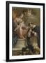 The Virgin and Child Giving the Rosary to St. Dominic-Etienne Parrocel-Framed Giclee Print