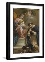 The Virgin and Child Giving the Rosary to St. Dominic-Etienne Parrocel-Framed Giclee Print