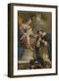 The Virgin and Child Giving the Rosary to St. Dominic-Etienne Parrocel-Framed Premium Giclee Print