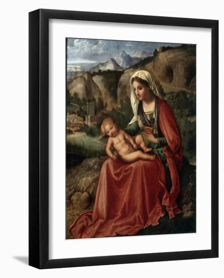 The Virgin and Child in a Landscape, C1503-Giorgione-Framed Giclee Print