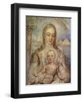 The Virgin and Child in Egypt, 1810-William Blake-Framed Giclee Print