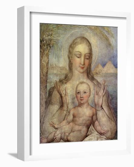 The Virgin and Child in Egypt, 1810-William Blake-Framed Giclee Print