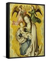 The Virgin and Child in Glory, with Two Angels Holding the Virgin's Crown-null-Framed Stretched Canvas