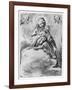 The Virgin and Child in the Clouds (Engraving)-Federico Barocci-Framed Giclee Print