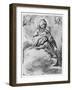 The Virgin and Child in the Clouds (Engraving)-Federico Barocci-Framed Giclee Print