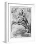 The Virgin and Child in the Clouds (Engraving)-Federico Barocci-Framed Giclee Print