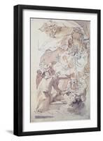 The Virgin and Child Jesus with Saint Bernard, 18th Century-Paul Troger-Framed Giclee Print