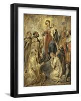 The Virgin and Child of the Rosary-Herri Met De Bles-Framed Giclee Print