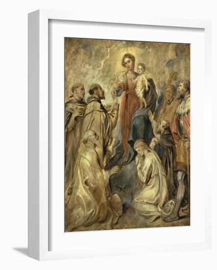 The Virgin and Child of the Rosary-Herri Met De Bles-Framed Giclee Print