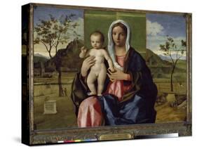 The Virgin and Child - Oil on Wood, 1510-Giovanni Bellini-Stretched Canvas