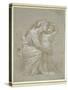 The Virgin and Child (Silverpoint, Heightened with White Bodycolour on a Slate Grey Preparation)-Raphael-Stretched Canvas