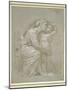 The Virgin and Child (Silverpoint, Heightened with White Bodycolour on a Slate Grey Preparation)-Raphael-Mounted Giclee Print