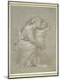 The Virgin and Child (Silverpoint, Heightened with White Bodycolour on a Slate Grey Preparation)-Raphael-Mounted Giclee Print