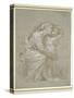 The Virgin and Child (Silverpoint, Heightened with White Bodycolour on a Slate Grey Preparation)-Raphael-Stretched Canvas