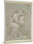 The Virgin and Child (Silverpoint, Heightened with White Bodycolour on a Slate Grey Preparation)-Raphael-Mounted Giclee Print