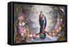 The Virgin and Child Surrounded by a Garland-Jan Brueghel and Hendrik van Balen-Framed Stretched Canvas