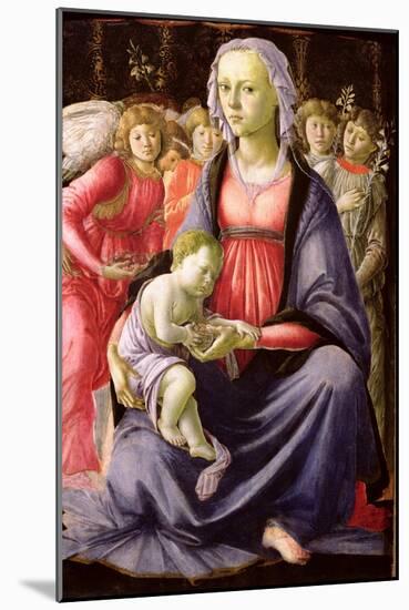 The Virgin and Child Surrounded by Five Angels-Sandro Botticelli-Mounted Giclee Print